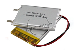 3.7v 503450 1000mAH Lipo可充电锂聚合物电池，带PCB，用于GPS跟踪器