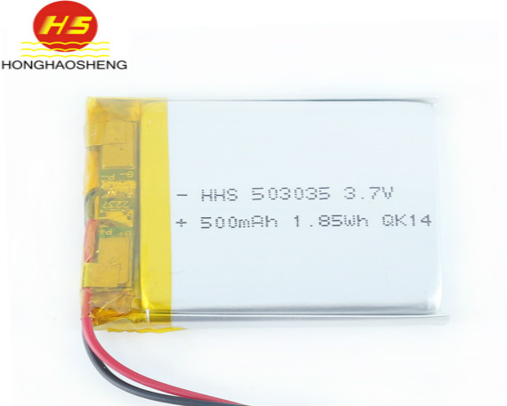 HHS 503035 500mah可充电电池蓝牙导航行车记录仪专用聚合物锂电池
