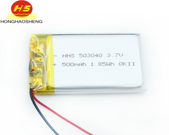 HHS 503040 500mAh聚合物锂电池 3.7v 数码音箱锂电池LED灯玩具电池