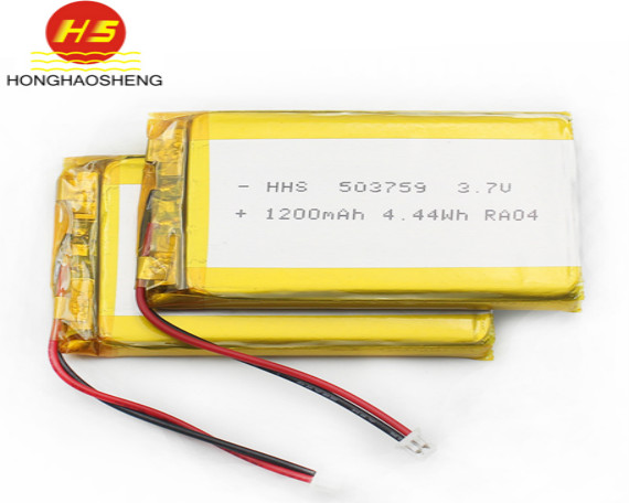 直销聚合物锂电池 503759 1200MAH GPS按摩器无线终端可充电电池