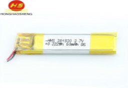 深圳鸿昊升厂家直销55mah 3.7V 301030高循环聚合物锂电池蓝牙小仪器电池