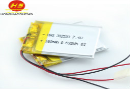 厂家302530 160mah聚合物锂电池智能穿戴 蓝牙耳机适用电池