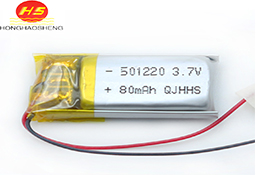 深圳鸿昊升电池厂家501220 80mah聚合物电池 3.7v 手环耳机电池超小蓝牙耳机电池