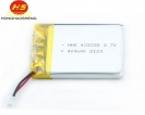 30mAH-500mAH - 深圳鸿昊升电池厂家现货403035 3.7v 400mAh小风扇 化妆盒聚合物锂电池