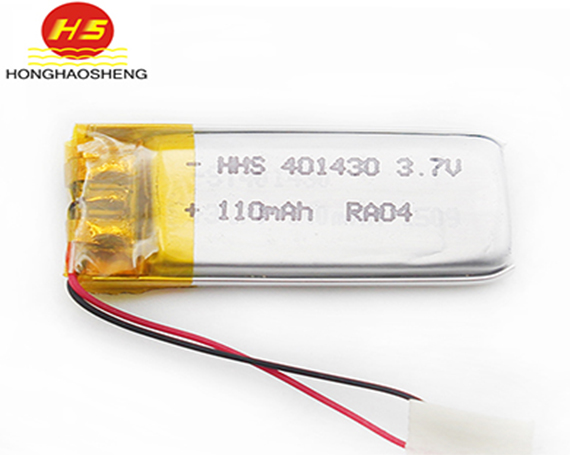 深圳鸿昊升电401430 3.7V 110mah聚合物电池 摄像笔电池智能手环锂电池