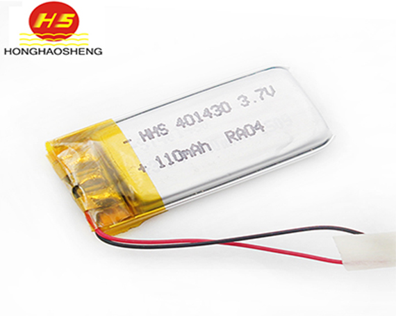深圳鸿昊升电401430 3.7V 110mah聚合物电池 摄像笔电池智能手环锂电池